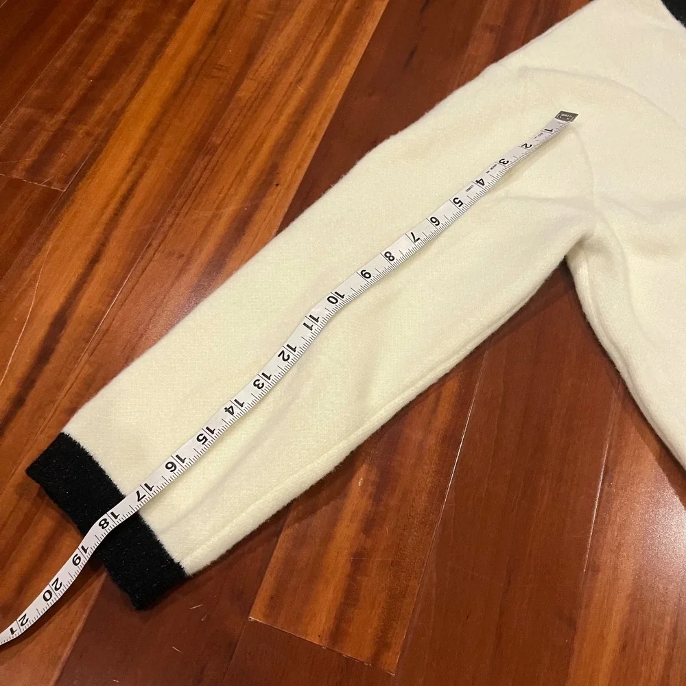 Altard State Cardigan Sweater Cream Black Trim Rich Girl Cozy Knit New Sz Medium